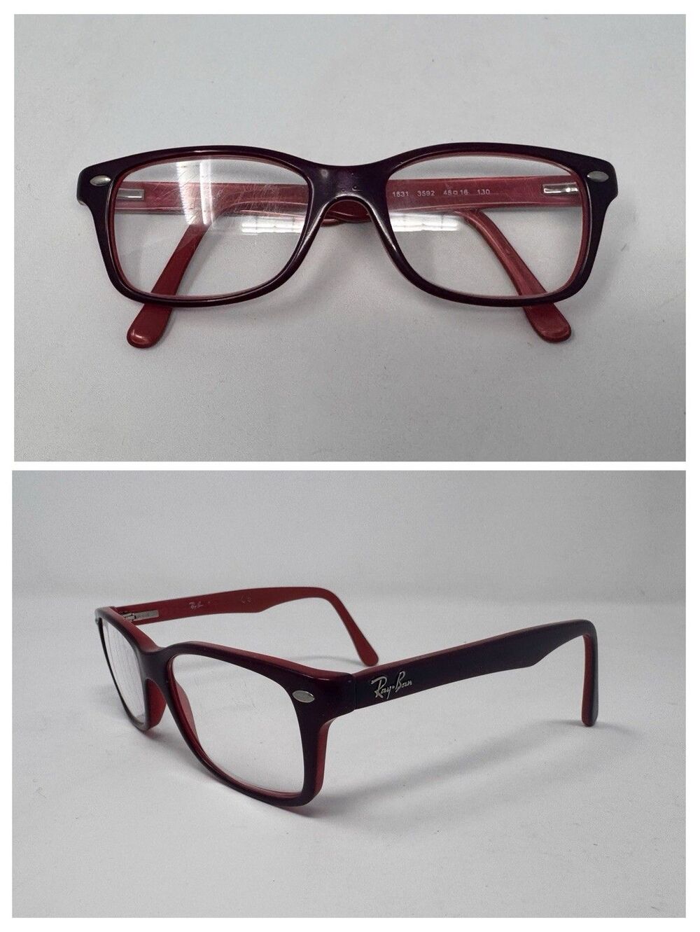 Ray-Ban RB1531 Junior Eyeglass Frames Only 48-16-130 Red 3592